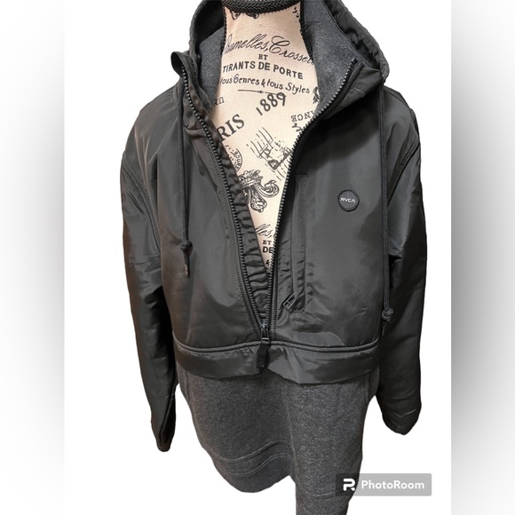 NWOT Mens RVCA Half Zip Hooded Pullover - Picture 3 of 9